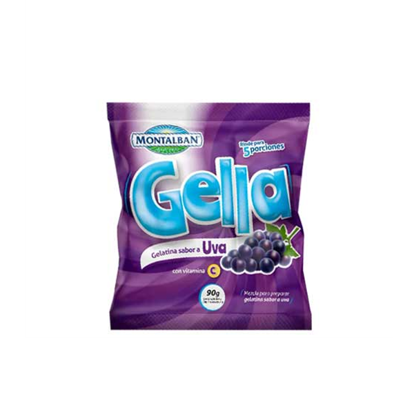Gella Gelatina Uva X 90Gr Montalban