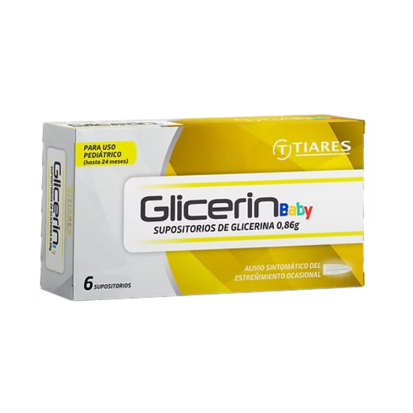 Glicerin Baby Pediátrico 0.86Gr X 6 Supositorios Tiares