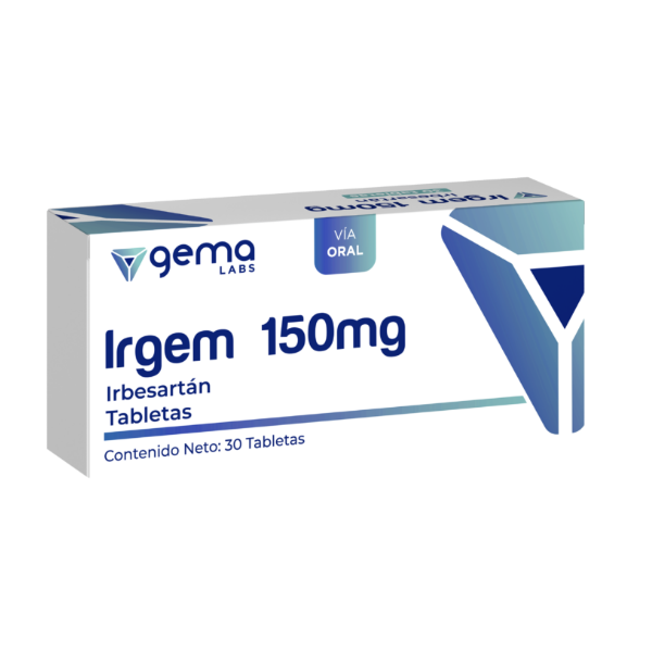 Irgem Irbesartan 150Mg X 30 Tabletas. Gemalabs
