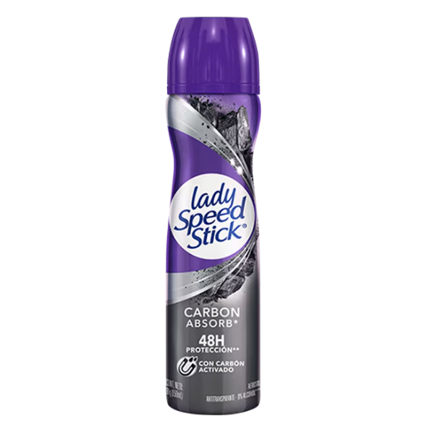 Lady Speed Stick Desodorante Aerosol Carbon Absorbente 150Gr.
