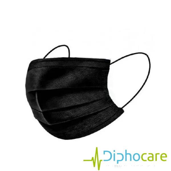 Tapaboca Negro Con Elastica Adulto Diphocare