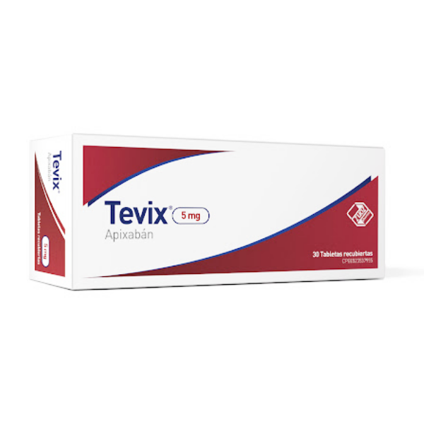 Tevix Apixaban 5Mg X 30 Tabletas Zuoz
