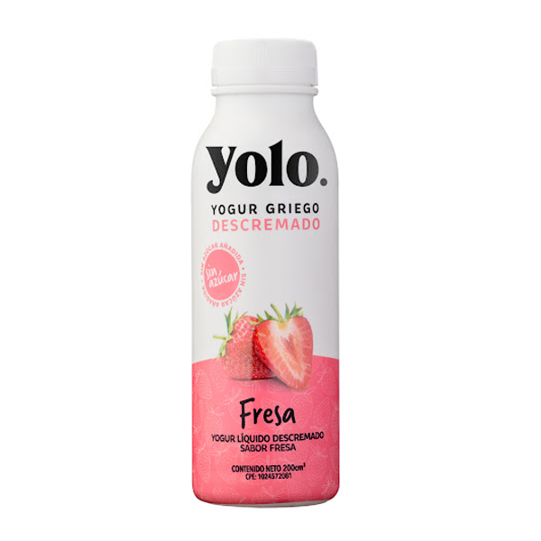 Yolo Yogurt Griego Liquido Fresa X 200Ml
