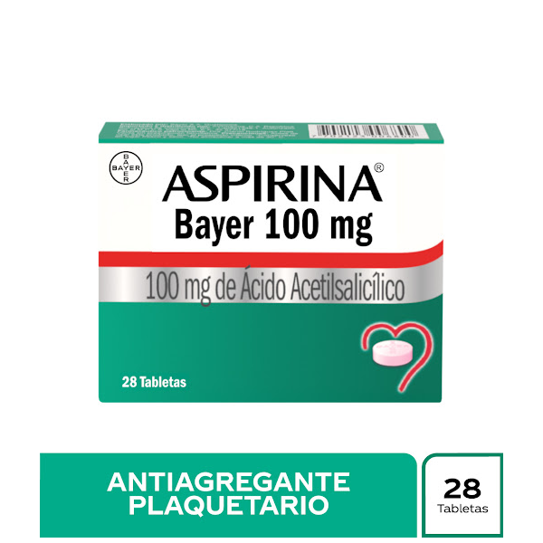 Aspirina 100Mg X 28 Tabletas Bayer