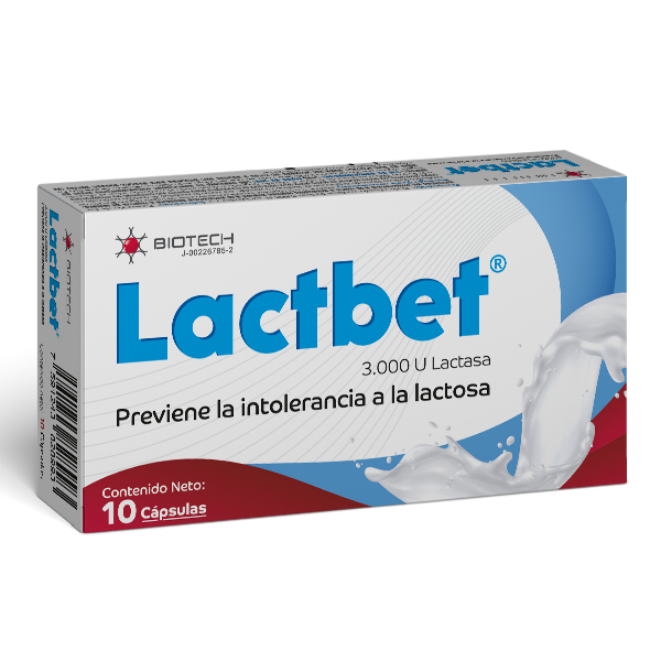 Lactbet Lactasa 3000 Ui X 10 Capsulas Biotech