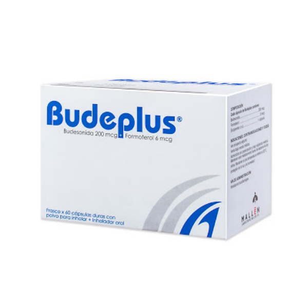Budeplus Budesonida + Formoterol Capsulas Inhalador 200Mcg/6Mcg X 60 Capsulas Mallen