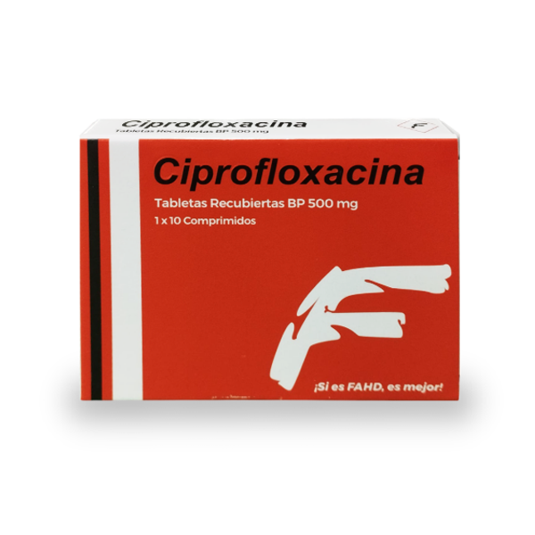 Ciprofloxacina 500Mg X 10 Tabletas Fahd