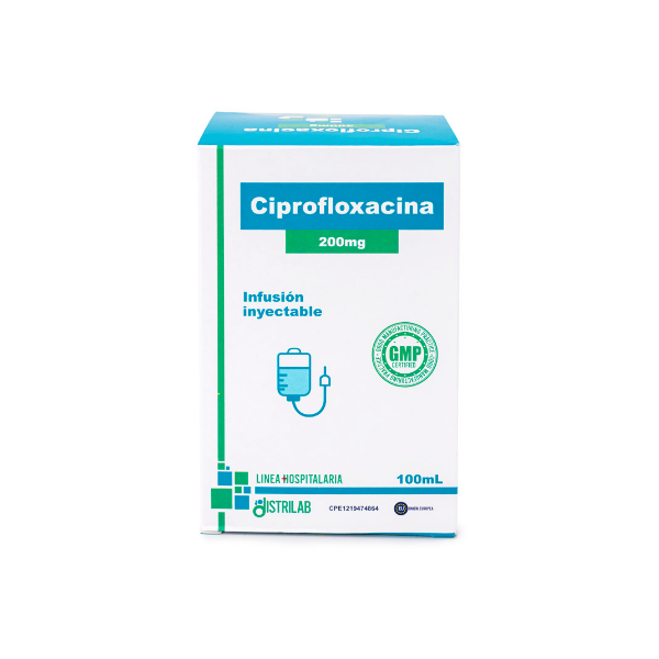 Ciprofloxacina Solución Inyectable 200 Mg X 100Ml Distrilab