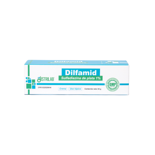 Dilfamid Sulfadiazina De Plata Crema 50Gr. Distrilab