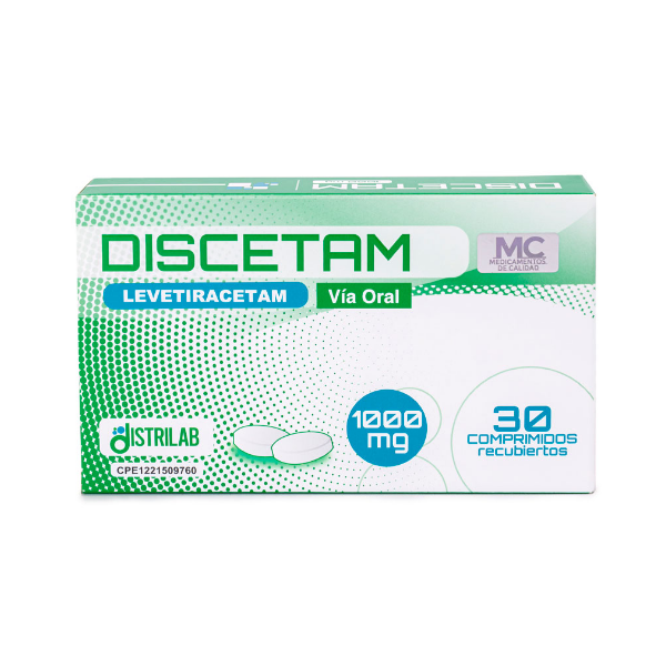 Discetam Levetiracetam 1000Mg X 30 Comprimidos Distrilab