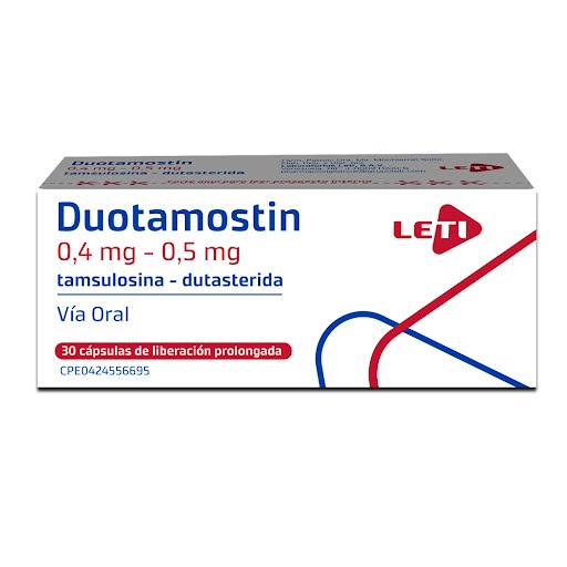 Duotamostin Dutasterida + Tamsulosina 0.5Mg/0.4Mg X 30 Capsulas Leti