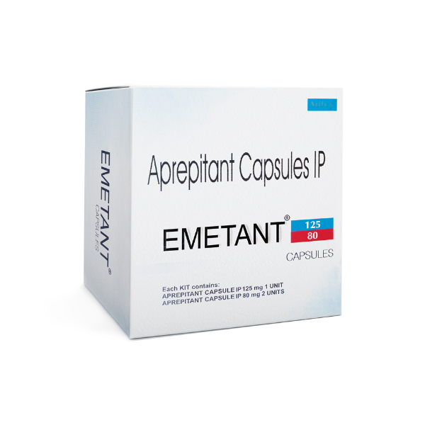 Emetant - Aprepitant  125Mg/80Mg X 3 Cápsulas Adley