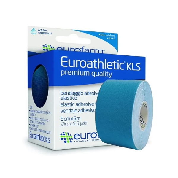 Euroathletic Kls (Cinta Kinesiologica) 5Cm X 5M Color Azul. Eurofarm