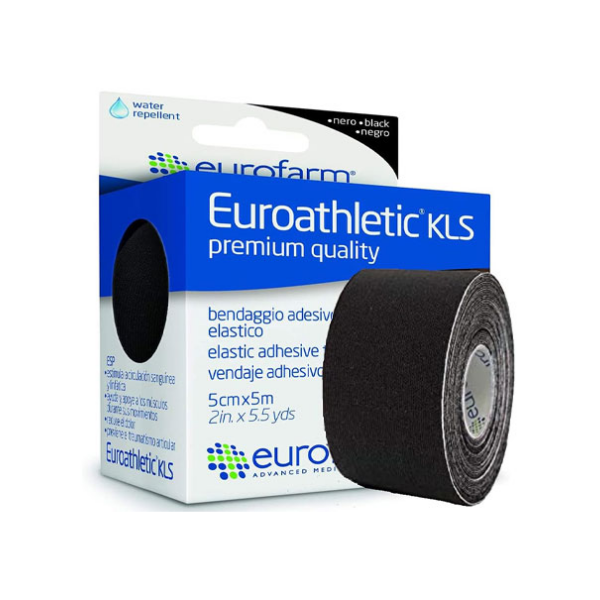 Euroathletic Kls (Cinta Kinesiologica) 5Cm X 5M Color Negro. Eurofarm