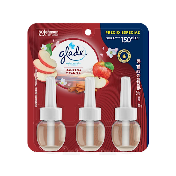 Glade Aceite Natural 3 Repuestos 21Ml