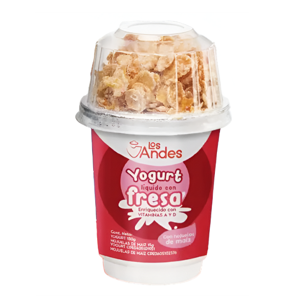 Los Andes Yogurt Liquido Con Fresa X 150Gr