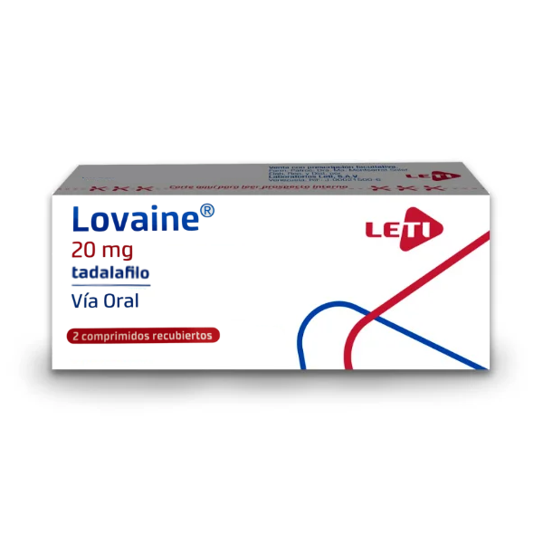 Lovaine Tadalafilo 20Mg X 2 Comprimidos Recubiertos Leti