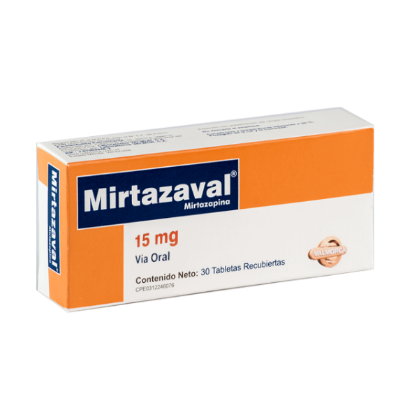 Mirtazaval Mirtazapina 15Mg X 30 Tabletas Valmorca