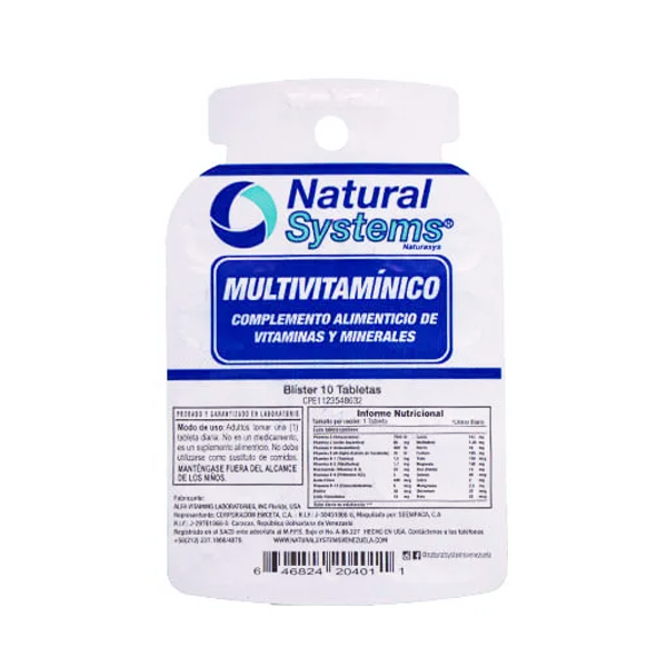 Multivitaminico X 10 Cápsulas  De Dispensador Natural Systems