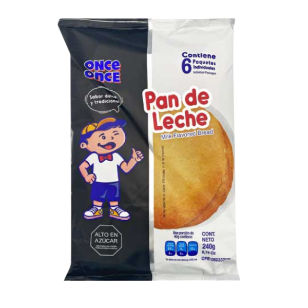 Once-Once Pan De Leche 40Gr X 6 Unidades