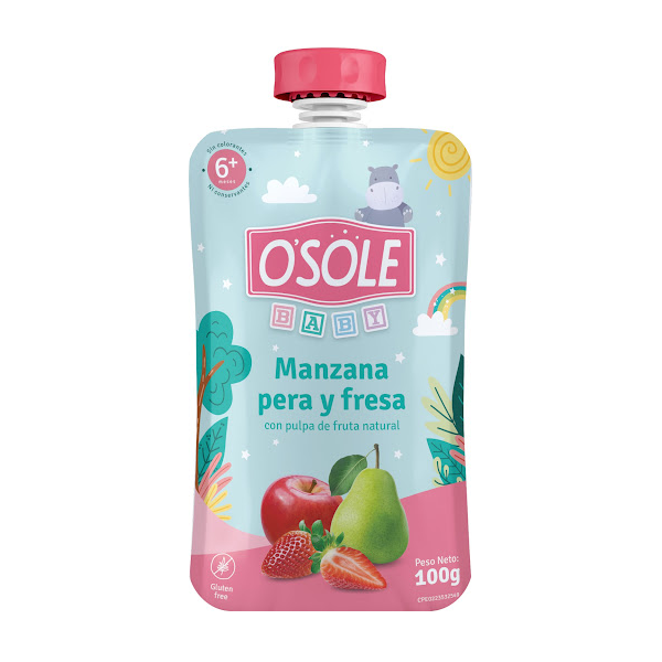 Osole Compota Manzana/Pera/Fresa 100Gr.