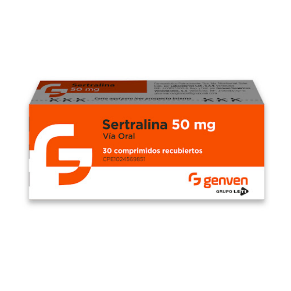 Sertralina 50Mg X 30 Comprimidos Genven