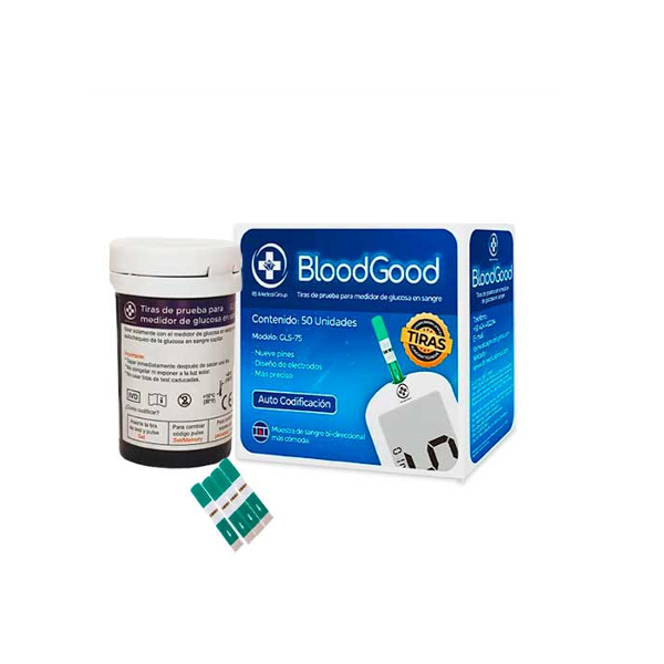 Tiras Para Glucometro X50 Unidades Bloodgood