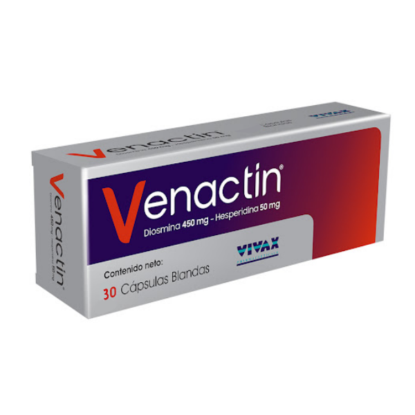 Venactin - Diosmina Hesperidina 450Mg/50Mg X 30 Cápsulas  Vivax