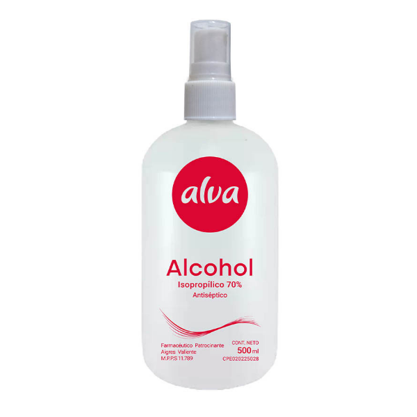 Alcohol Isopropilico Spray 70% 500Ml Alva