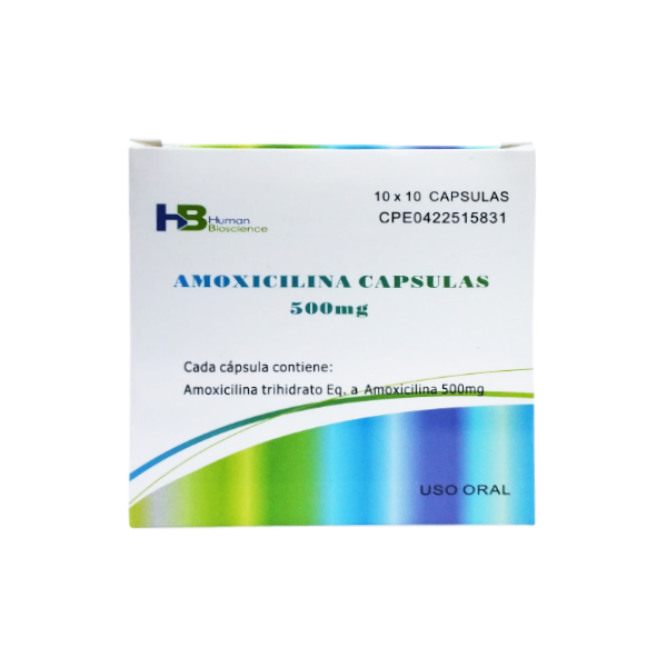Amoxicilina 500Mg X 10 Cápsulas De Dispensador Human B