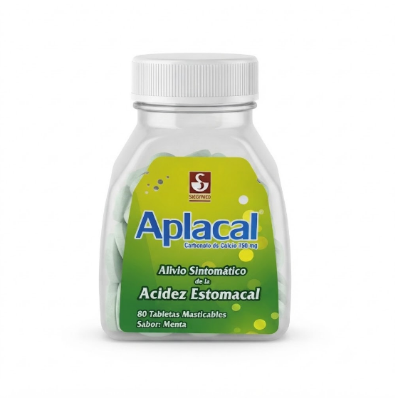 Aplacal Menta Carbonato De Calcio 750Mg X 80 Tabletas Masticables Siegfried