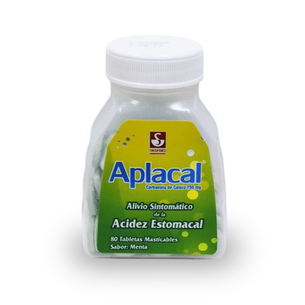Aplacal Menta Carbonato De Calcio 750Mg X 80 Tabletas Masticables Siegfried