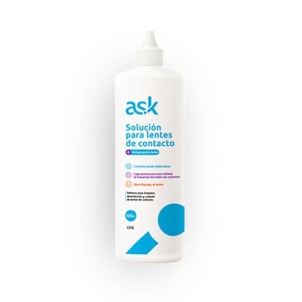 Ask Solucion + Estuche Para Lentes De Contacto X 120Ml