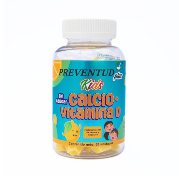 Calcio+ Vitamina D Kids Limon X 60Gomitas. Preventud