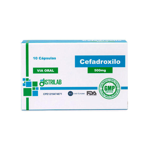 Cefadroxilo 500Mg X 10 Cápsulas  Distrilab