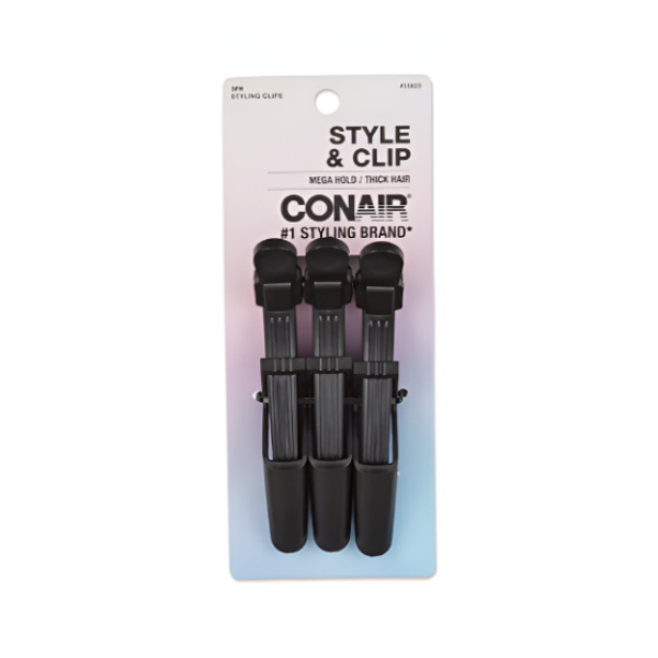 Conair Style & Clip Separadores De Cabello Negros X3 55683