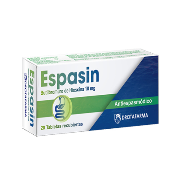 Espasin Butilbromuro De Hioscina 10Mg X 20 Tabletas Drotafarma