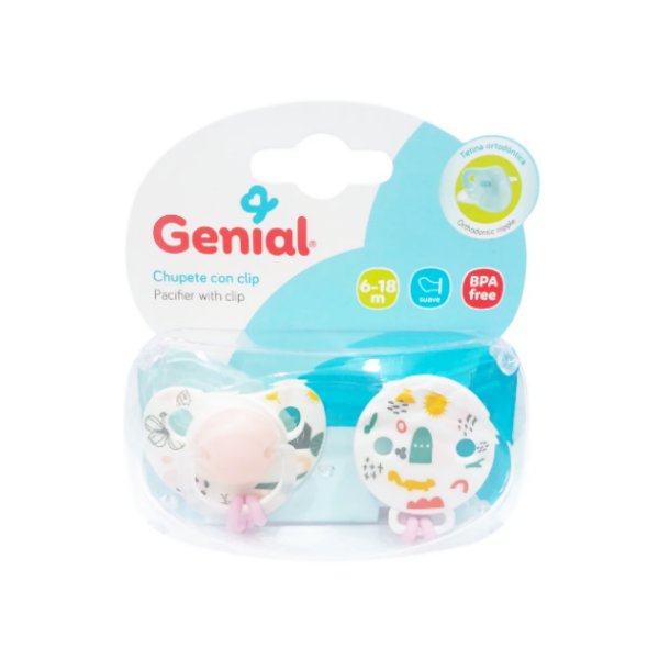 Genial Chupete Con Clip 6-18M-Bpafree
