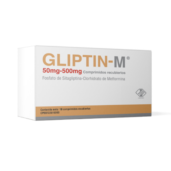Gliptin-M Metformina + Sitagliptina 50Mg/500Mg X 10 Comprmidos Zuoz