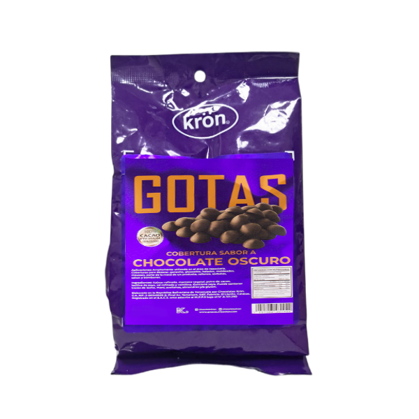 Kron Gotas Cubertura Sabor A Chocolate Oscuro 250Gr