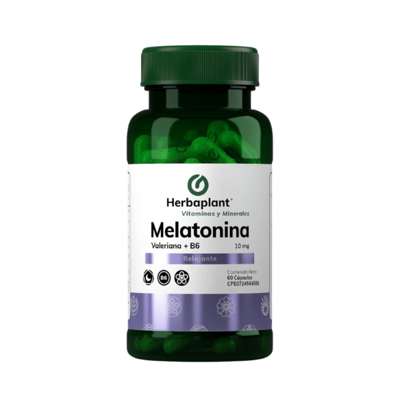 Melatonina + Vitamina B6 X 60 Capsulas Herbaplant