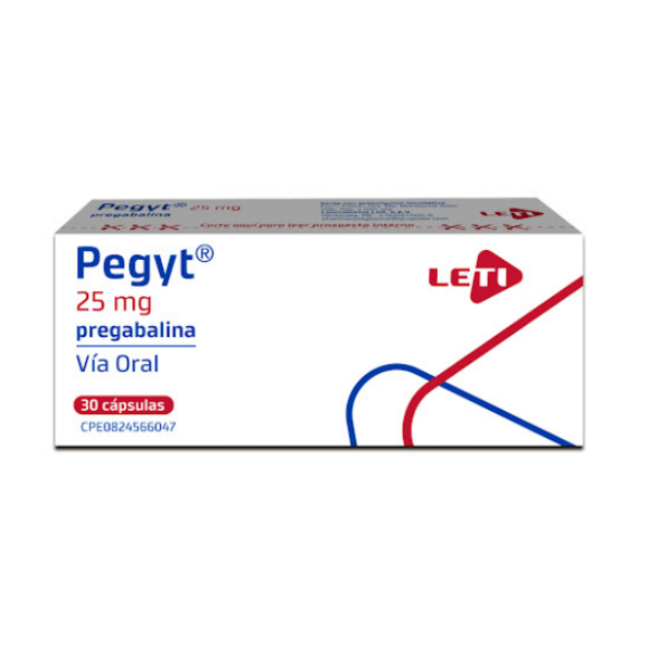 Pegyt Pregabalina 25Mg X 30 Capsulas Leti