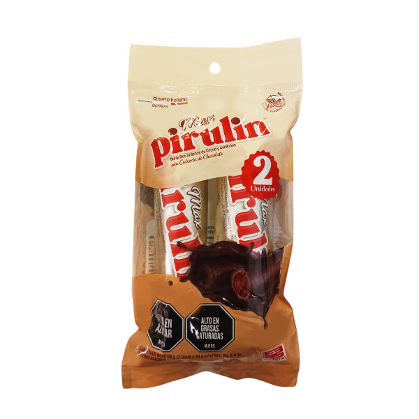 Pirulin Max ChocoAvellana  X 2Unidades. 34Gr.
