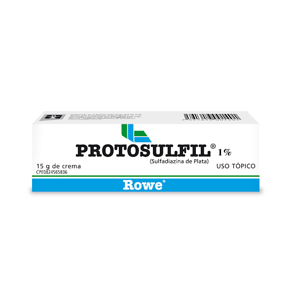 Protosulfil Sulfadiazina De Plata 1% Crema  X 15Gr Rowe