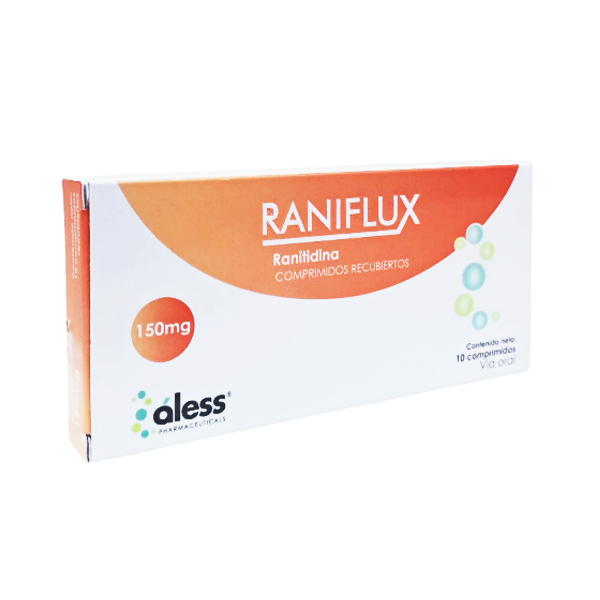 Raniflux - Ranitidina 150Mg X 10 Comprimidos  Aless