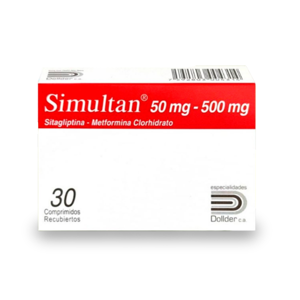 Simultan Metformina+Sitagliptina 50Mg/500Mg X 30 Tabletas Dollder