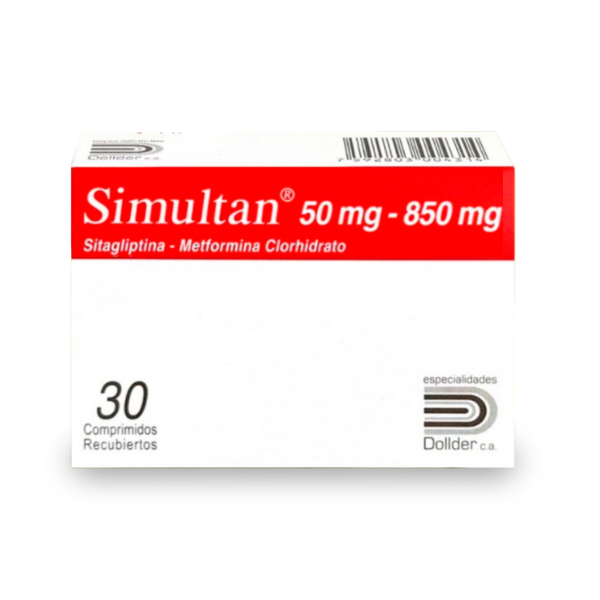 Simultan Metformina+ Sitagliptina 50Mg/850Mg X 30 Tabletas Dollder