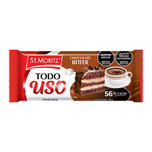 St. Moritz Chocolate Bitter Todo Uso X 100Gr.