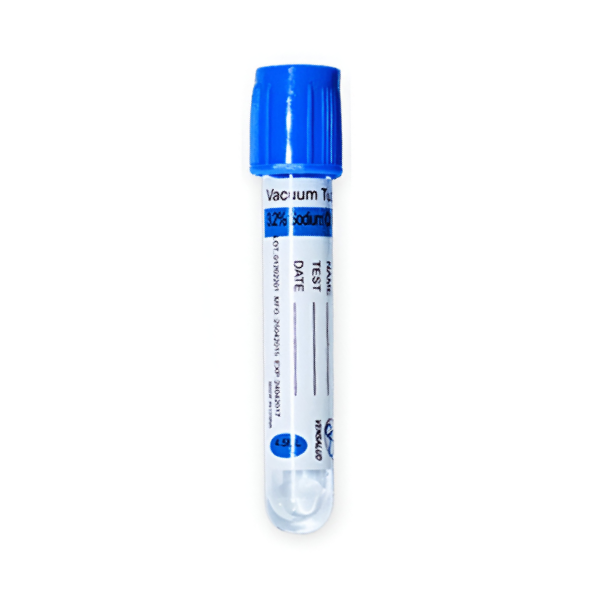 Tubo De Ensayo 4.5Ml Azul Con Sodium Citrate Vensalud