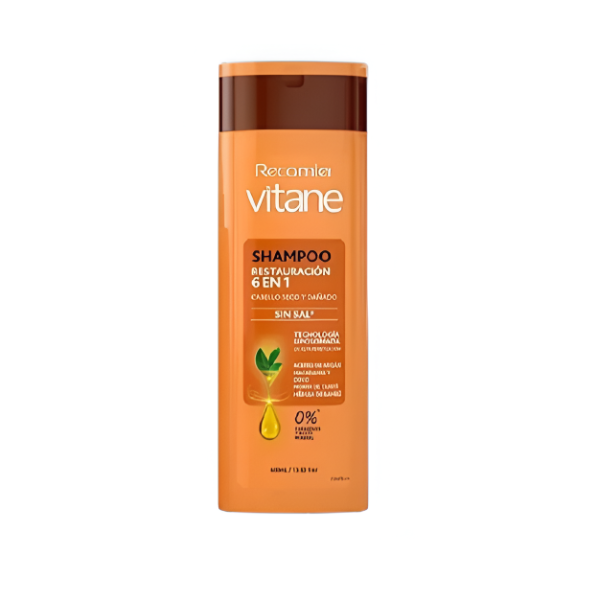 Vitane Shampoo Restauracion 6 En 1 Sin Sal 400Ml